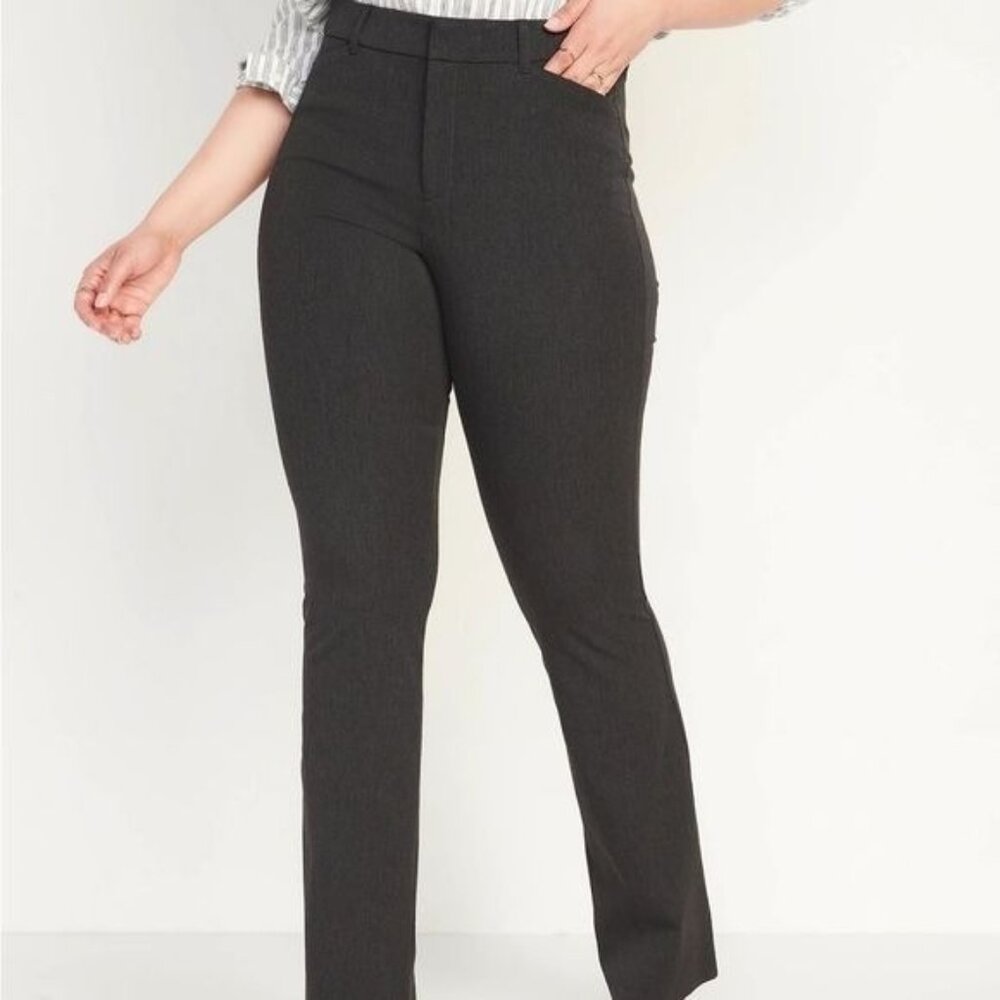 Old Navy Essential Stretch Womens Pants Size 8 Long Gray Rayon/Polyester Blend